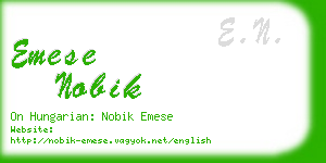 emese nobik business card